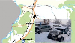 Лобовое столкновение на встречной полосе